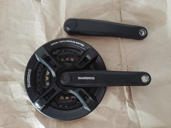 Shimano - Guarnitura tripla 42-34-24 shimano fc-m171 perno quadro + movimento centrale