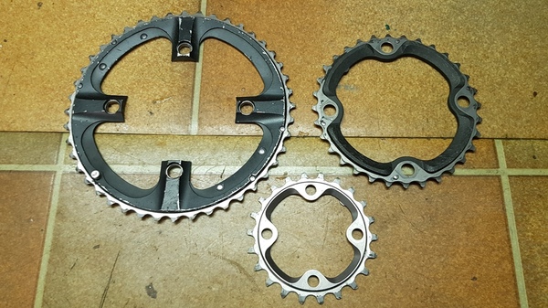Shimano - Set 3 corone tripla Shimano XTR FC-M970 44/32/22 denti