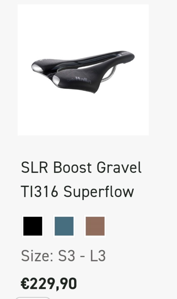 Selle Italia - SLR BOOST GRAVEL TI316 SUPERFLOW 