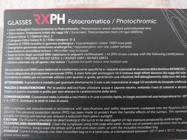 altra -  Occhiali fotocromatici policarbonato mai usati