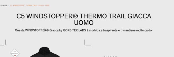 Gore - Gore C5 Windstopper Thermo